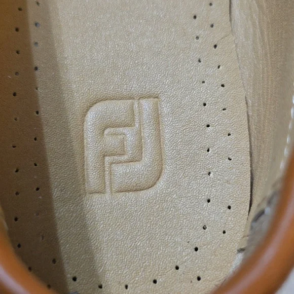 Foot Joy Men's Brown Faux? Leather Loafers Bridle Bit Accent Sz 9 GUC - Picture 2 of 14